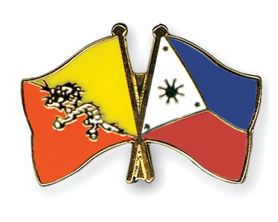 Fahnen Pins Bhutan Philippinen