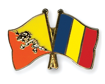 Fahnen Pins Bhutan Rumnien