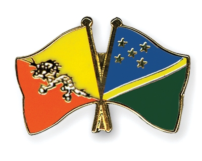 Fahnen Pins Bhutan Salomonen