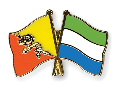 Fahnen Pins Bhutan Sierra-Leone