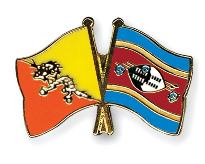 Fahnen Pins Bhutan Swasiland