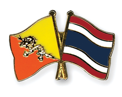 Fahnen Pins Bhutan Thailand