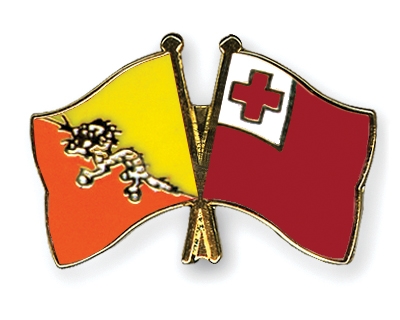 Fahnen Pins Bhutan Tonga