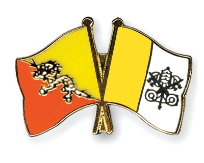 Fahnen Pins Bhutan Vatikanstadt