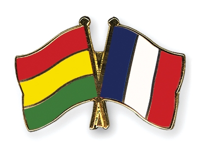 Fahnen Pins Bolivien Frankreich