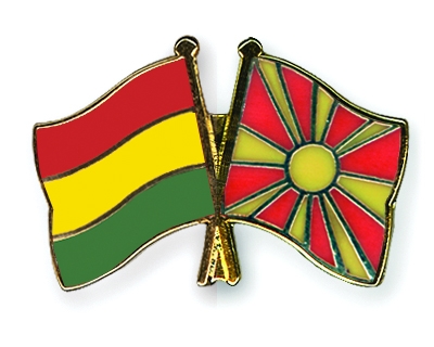 Fahnen Pins Bolivien Mazedonien
