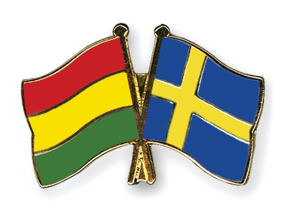 Fahnen Pins Bolivien Schweden