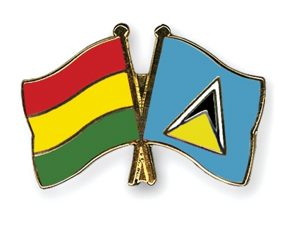 Fahnen Pins Bolivien St-Lucia