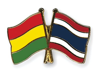 Fahnen Pins Bolivien Thailand