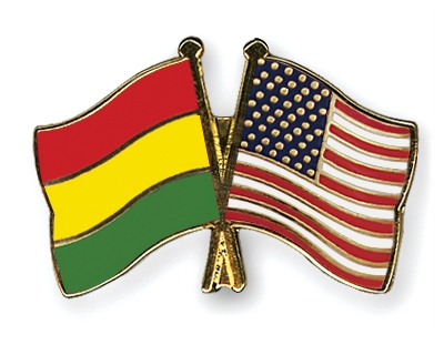 Fahnen Pins Bolivien USA