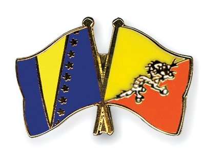 Fahnen Pins Bosnien-und-Herzegowina Bhutan