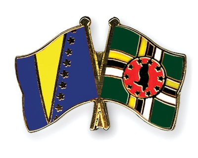 Fahnen Pins Bosnien-und-Herzegowina Dominica