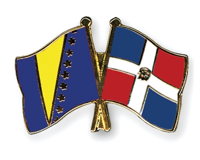 Fahnen Pins Bosnien-und-Herzegowina Dominikanische-Republik