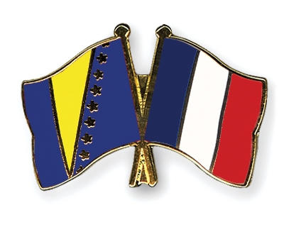 Fahnen Pins Bosnien-und-Herzegowina Frankreich