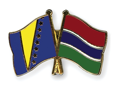 Fahnen Pins Bosnien-und-Herzegowina Gambia