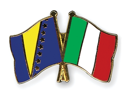 Fahnen Pins Bosnien-und-Herzegowina Italien
