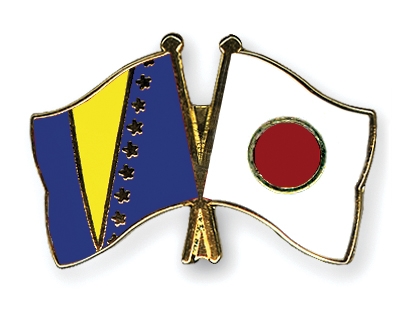 Fahnen Pins Bosnien-und-Herzegowina Japan