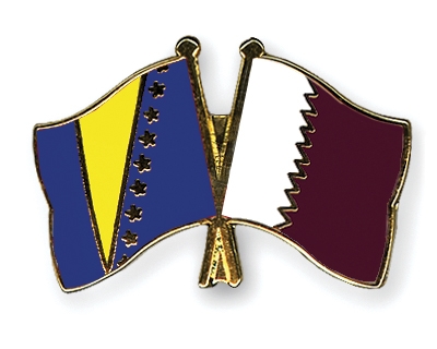 Fahnen Pins Bosnien-und-Herzegowina Katar