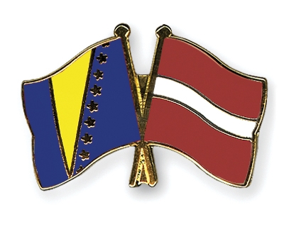 Fahnen Pins Bosnien-und-Herzegowina Lettland