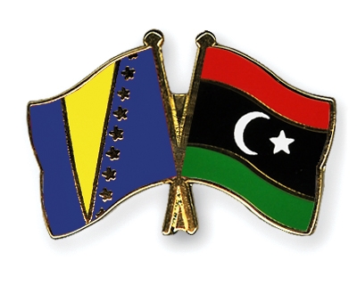 Fahnen Pins Bosnien-und-Herzegowina Libyen