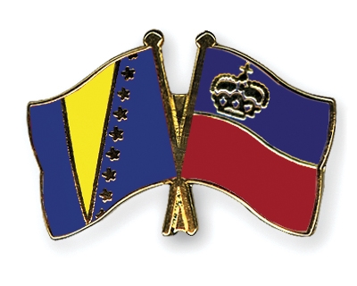 Fahnen Pins Bosnien-und-Herzegowina Liechtenstein