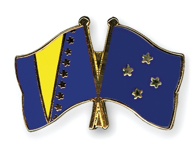 Fahnen Pins Bosnien-und-Herzegowina Mikronesien