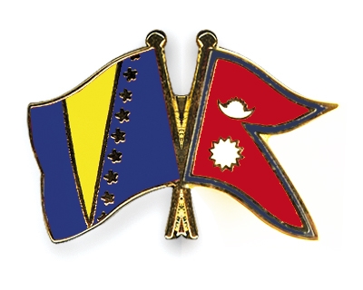 Fahnen Pins Bosnien-und-Herzegowina Nepal