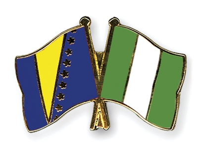 Fahnen Pins Bosnien-und-Herzegowina Nigeria