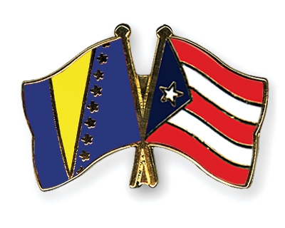 Fahnen Pins Bosnien-und-Herzegowina Puerto-Rico