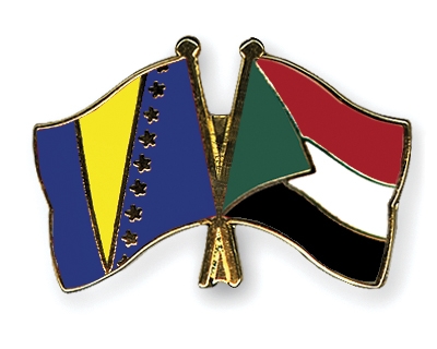 Fahnen Pins Bosnien-und-Herzegowina Sudan