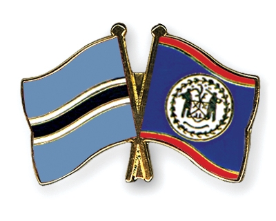 Fahnen Pins Botsuana Belize