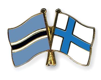 Fahnen Pins Botsuana Finnland