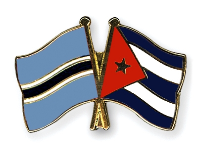 Fahnen Pins Botsuana Kuba
