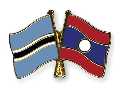 Fahnen Pins Botsuana Laos