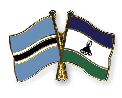 Fahnen Pins Botsuana Lesotho