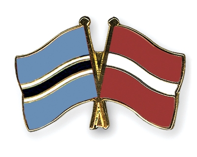 Fahnen Pins Botsuana Lettland