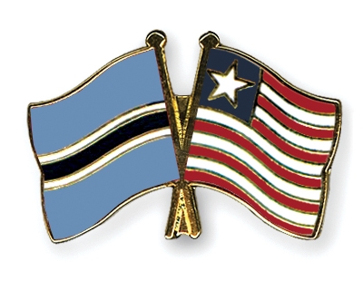 Fahnen Pins Botsuana Liberia