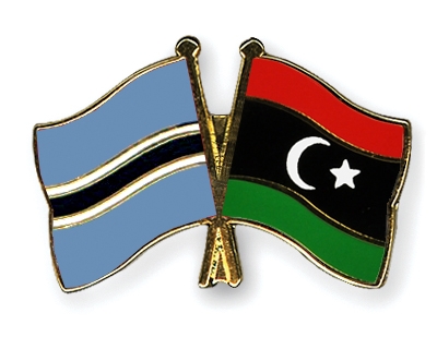 Fahnen Pins Botsuana Libyen