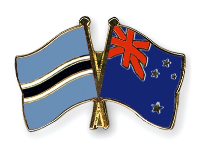Fahnen Pins Botsuana Neuseeland
