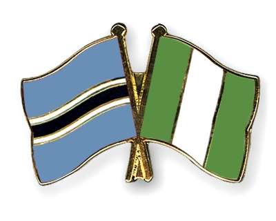 Fahnen Pins Botsuana Nigeria