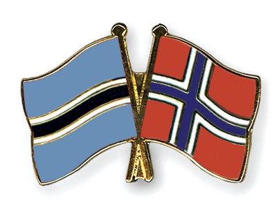 Fahnen Pins Botsuana Norwegen