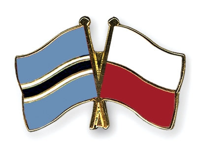 Fahnen Pins Botsuana Polen