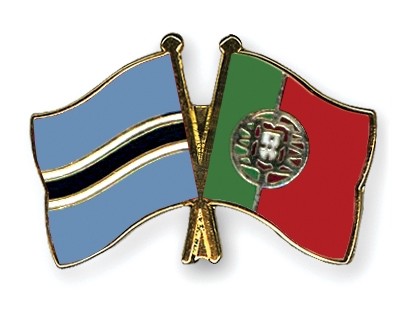 Fahnen Pins Botsuana Portugal