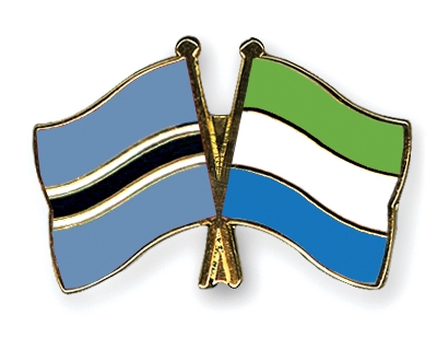 Fahnen Pins Botsuana Sierra-Leone