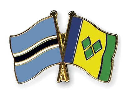 Fahnen Pins Botsuana St-Vincent-und-die-Grenadinen