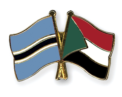 Fahnen Pins Botsuana Sudan