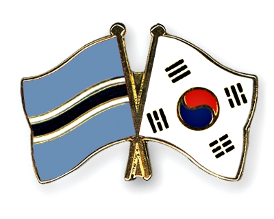 Fahnen Pins Botsuana Sdkorea