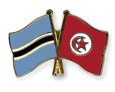 Fahnen Pins Botsuana Tunesien