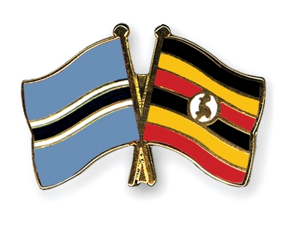 Fahnen Pins Botsuana Uganda