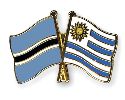 Fahnen Pins Botsuana Uruguay